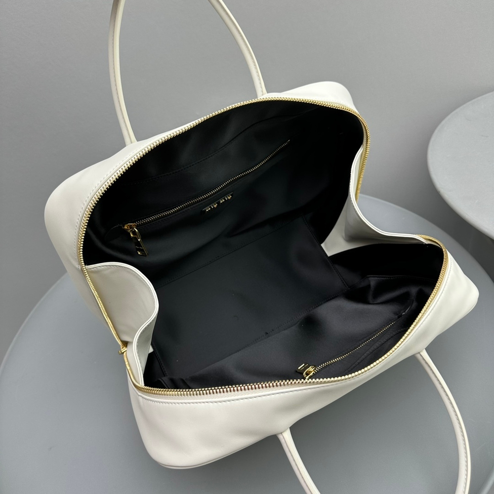 Miu Miu Leather Top Handle Bag 24 cm