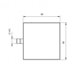 Замок навесной Apecs, PD-14-80, блистер, дисковый, 4 кл