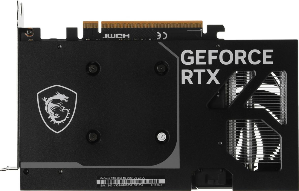 Видеокарта MSI NVIDIA  GeForce RTX 5050 RTX 5050 8G VENTUS 2X OC 8ГБ Ventus 2X, GDDR6, OC,  Ret
