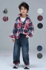 Рубашка на кнопках клетка