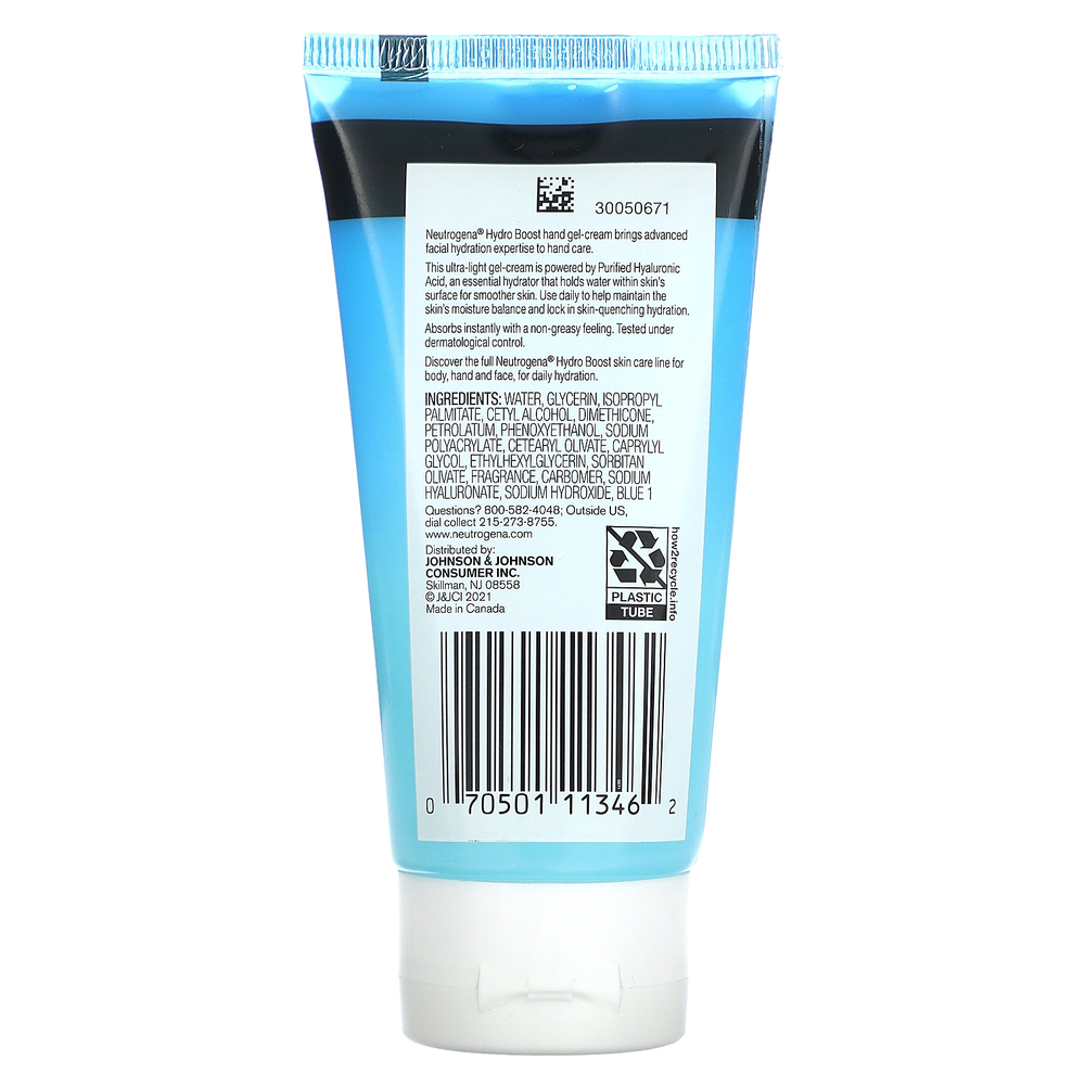 Neutrogena, Гель-крем для рук с гиалуроновой кислотой Hydroboost, 85 г (3 унции)