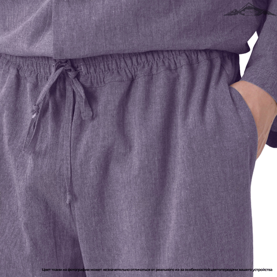 Вареный (стираный) хлопок цв.Серо-фиолетовый меланж (17-3612)