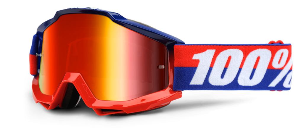 Очки 100% Accuri Federal / Mirror Red Lens (50210-135-02)