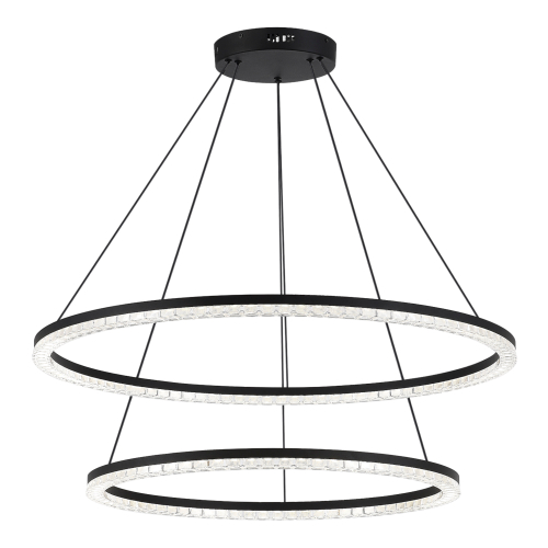 SL1018.403.02 Светильник подвесной ST-Luce черный/прозрачный LED 2*96W 4000K EUCLIDICS