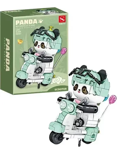 Конструктор Панда на скутере 547 деталей