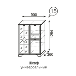 Венеция 15. Шкаф универсальный