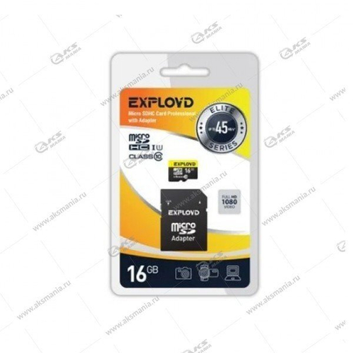 карта памяти Exployd microSD 16Gb cl.10 UHS-1 Elite