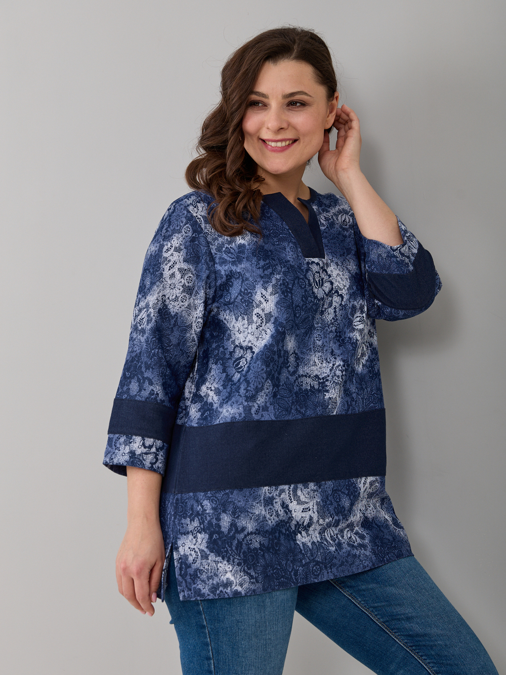 Рубашка К-68Х/джинскружево