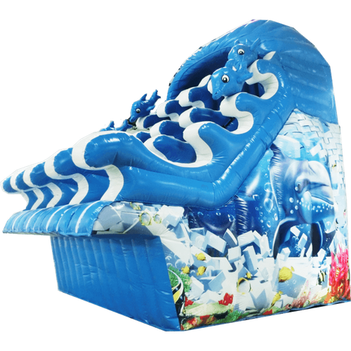 Надувная водная горка для бассейна «Сальто дельфина» 10*7*9 м