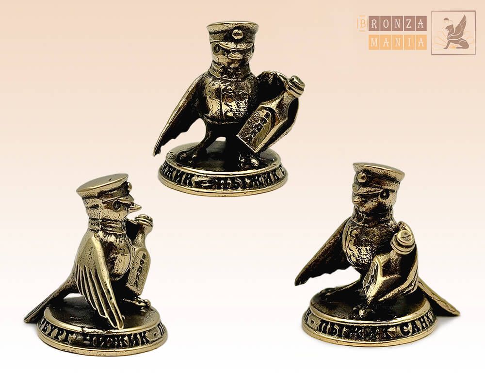 фигурка Чижик-Пыжик - Бутылка-штоф на бронзовом постаменте