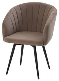 Стул МИШЕЛЬ 360 град. поворот. B5 Капучино, велюр / черный каркас, М-City