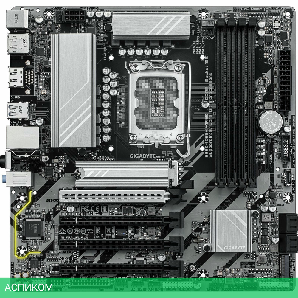 Материнская плата GigaByte B860M DS3H WIFI6E rev. 1.0