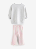 Толстовка и легинсы-клеш в комплекте для девочки Next E54-936, Серый, Розовый