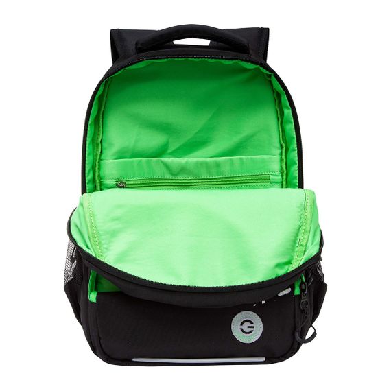 Çanta \ Bag \ RB-453-1 Рюкзак школьный (/1 черный - зеленый)