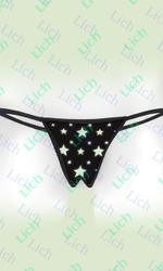 Светящиеся в темноте трусики с минивибратором и пэстсами в виде звездочек