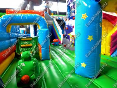 Коммерческий батут "Космические зверята" 14*7*6 м