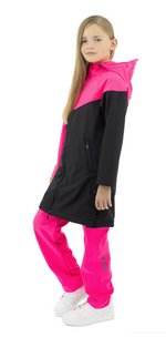 Куртка для девочек Softshell р.128 фуксия/ черный ( Smail)