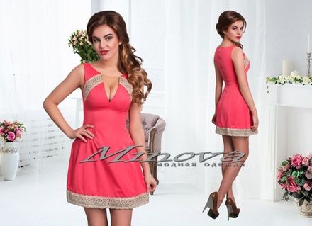 Платье 8527-коралл Minova