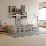 Надстройка к односпальной кровати 90х200 Афина из массива сосны, белая (1 вариант)