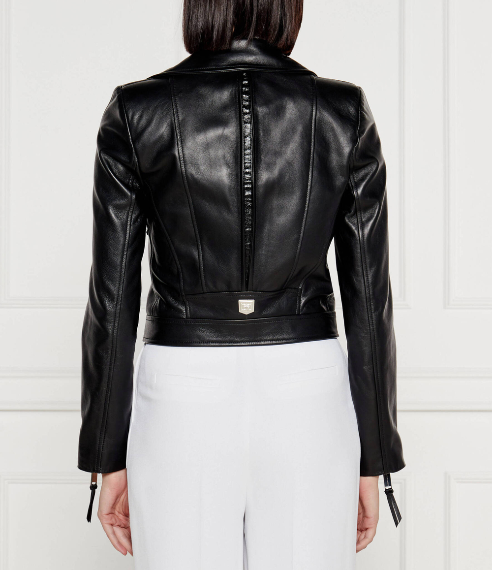 Кожаная косуха Elisabetta Franchi - черный(GD44Z46E2)