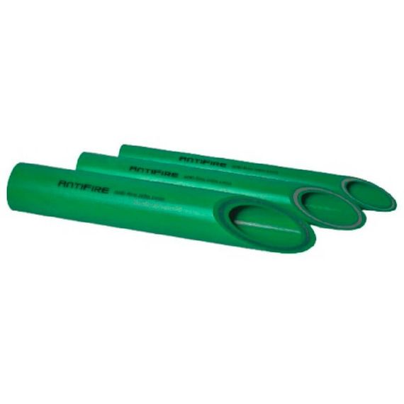 Труба PP-R AntiFire FR FireResistant SDR7,4 D63 L4м Green