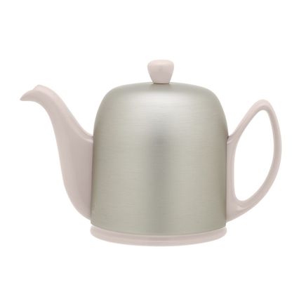 Salam White — Фарфоровый заварочный чайник на 6 чашек с цинковой крышкой, розовый Salam White артикул 238268, DEGRENNE, Франция