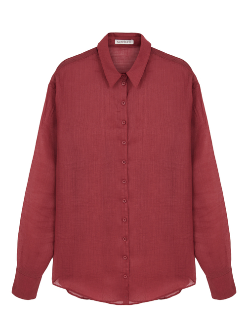 Рубашка SHADE ягодного цвета