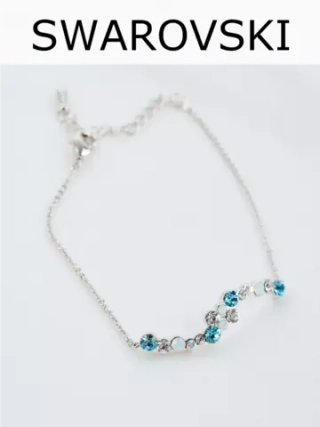Браслет Млечный путь с голубыми кристаллами Swarovski