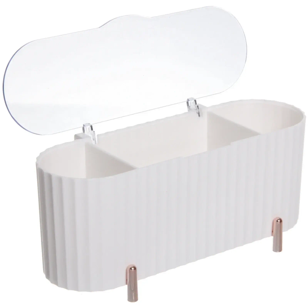 Органайзер для хранения ватных дисков «ПИАНОНО», цвет белый, 21*8,5*9см (коробка)