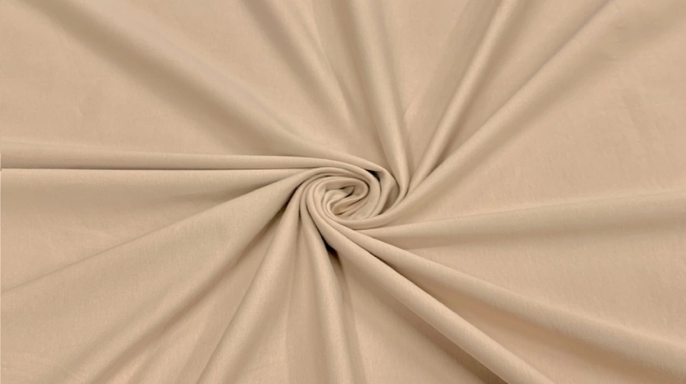 Кулирная гладь с эластаном полотно бежевая 0,1 м