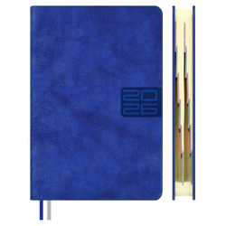 Ежедневник датированный 2026 ESCALADA, #ДУМАЙ КАК МИЛЛИАРДЕР, А6+, 176 л., арт. 70292/ 20 ТИВОЛИ ГЛОСС СИНИЙ (кожзам: 126x174 мм, твёрдый переплёт, запаянный край, материал обложки: искусственная кожа "Тиволи глосс"; декор: блинтовое тиснение; способ