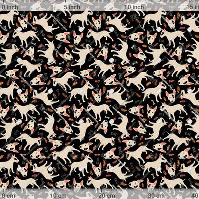 Собаки. Бультерьер на чёрном фоне by Helen Reveur 857 DPI