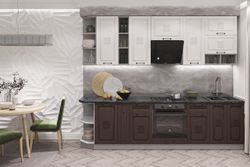 Модульный кухонный гарнитур «Опера» 2800 (Ваниль/Шоколад)