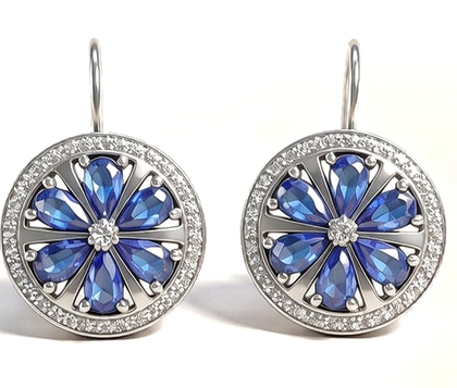 Ювелирные серьги из серебра 925 пробы