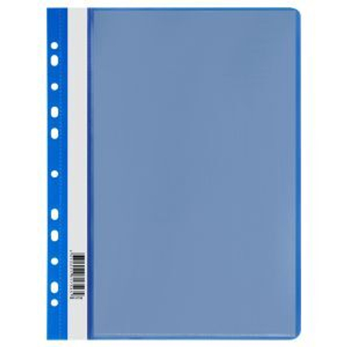 Папка-скоросшиватель с 10 вкладышами СТАММ с перфорацией, А4, 160мкм, пластик, синяя