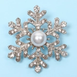 Брошь «Зимняя сказка - Снежинка» 4*4см