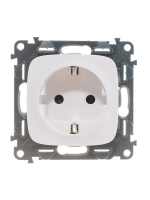 Розетка 1-ая с з/к со шторками Legrand Allure белая