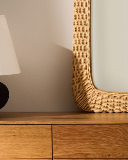 Зеркало из ротанга Zilna 58 x 79 см