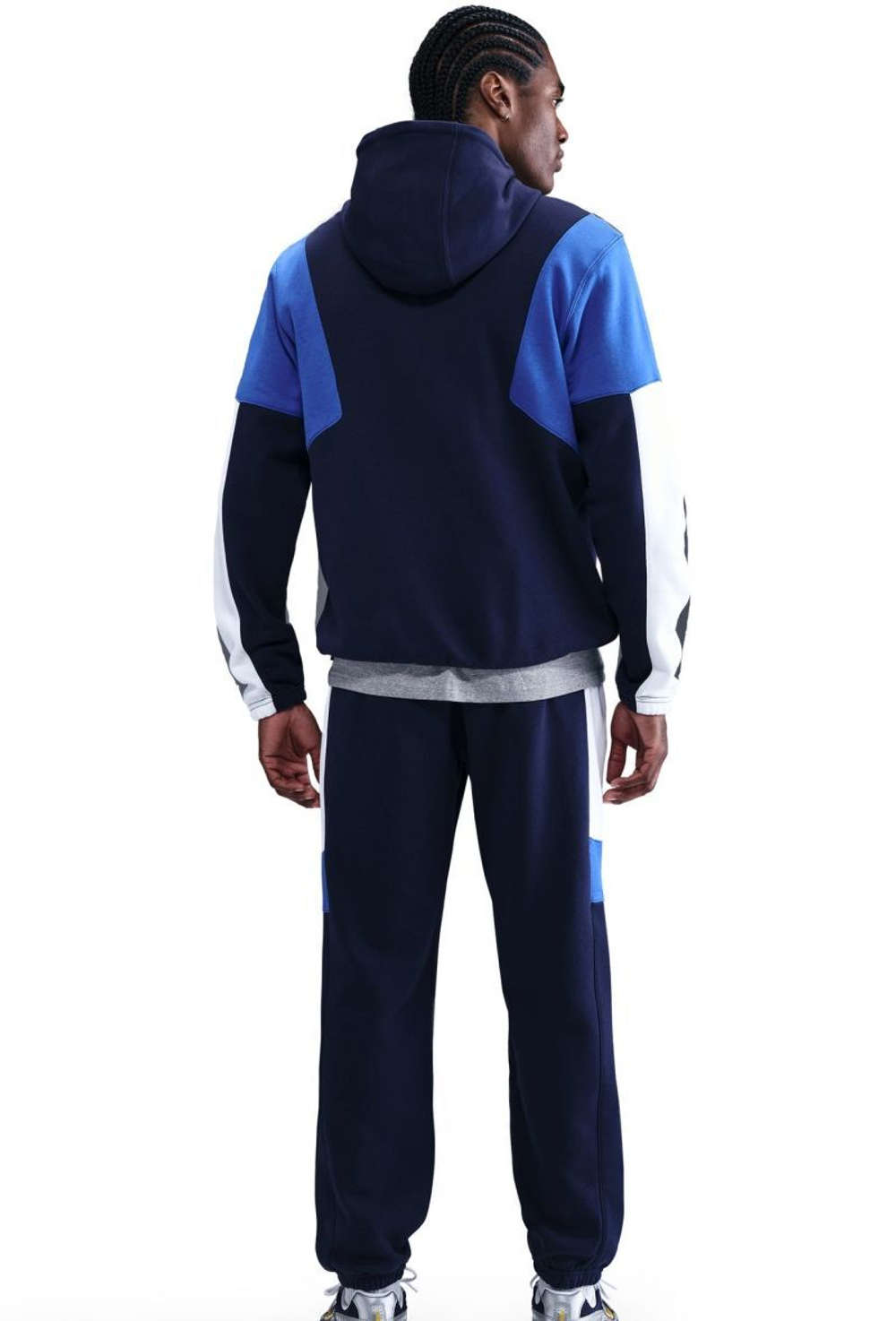 Теннисный костюм Nike Sportswear Club Fleece Hooded - obsidian/white/game royal/white