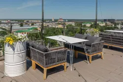 "Руссо" обеденный стол из HPL 150х80см, цвет "молочный"