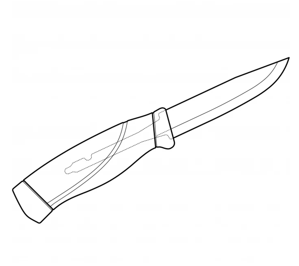 Нож Morakniv Companion Black, нержавеющая сталь, цвет черный