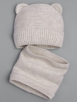 Детская шапка с ушками и снуд осенняя