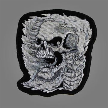 Нашивка Череп с пистолетом (большая)