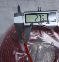 Провод электрический ПуГВнг(А)-LS ( ПВ-3 ) ГОСТ красный 1 х 6 ЦВЕТЛИТ - 2м