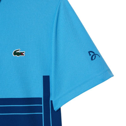 Мужское теннисное поло Lacoste Tennis x Novak Djokovic Fan Version - небесный