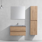 База под раковину Luka 800 подвесная, 2 выкатных ящика soft-close, N.Oak