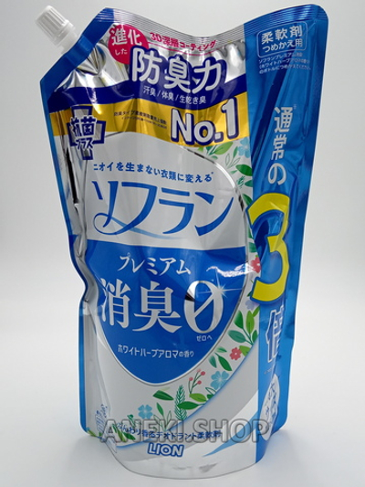 Кондиционер для белья с ароматом луговых трав и цветов 1260  мл LION Soflan(мягкая упаковка)