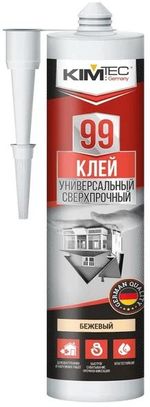 Клей KIM TEC 99 (жидкие гвозди) бежевый, универсальный, сверхпрочный, 280 мл