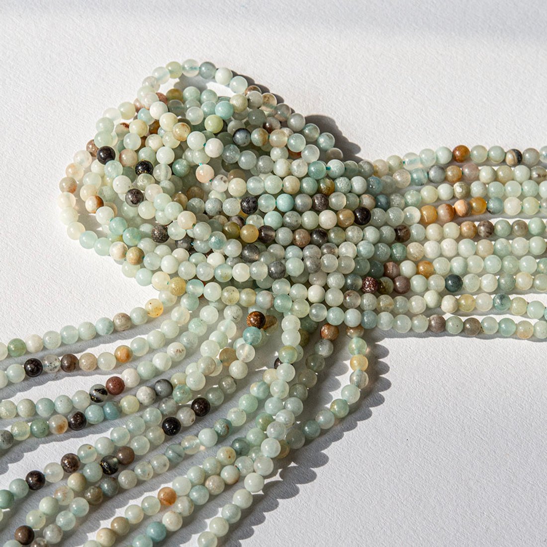 Амазонит с кварцем натуральный, 3,1мм, шар