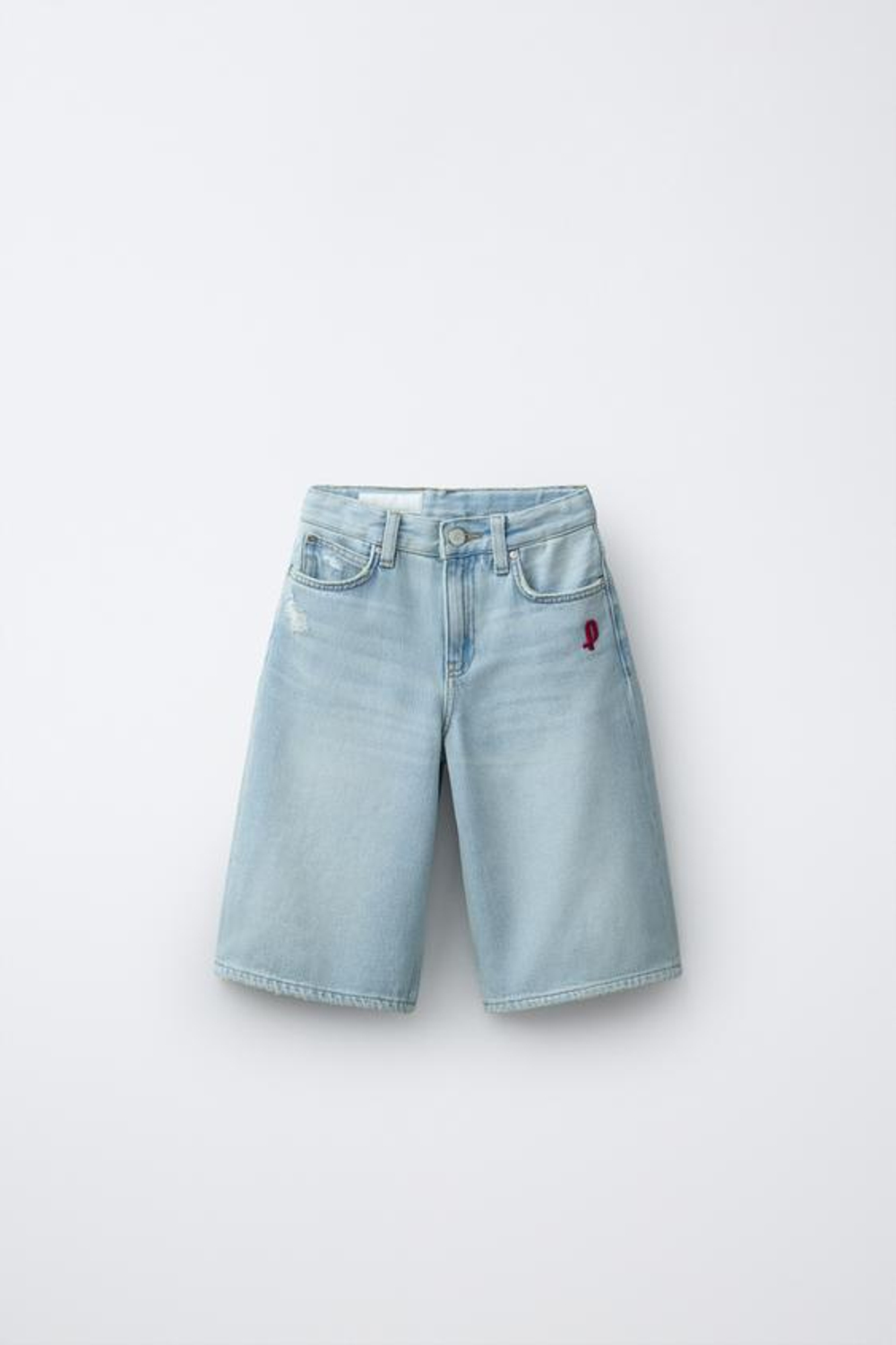 ZARA ДЛИННЫЕ ДЖИНСОВЫЕ ШОРТЫ PENN ©, ГОЛУБОЙ